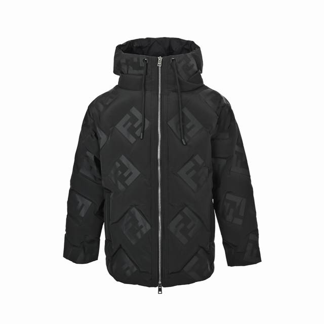Fendi Ff Embossed Nylon Hooded Down Jacket Custom-made aviation-grade 75D heat-l