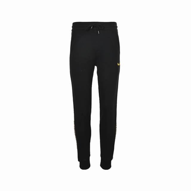 Fendi Double F Embroidery and Logo Webbing Pants Fd Classic elements, casual and