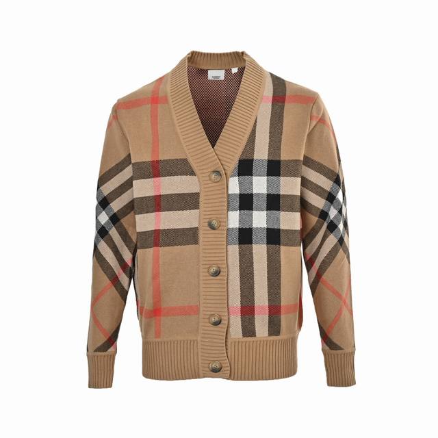 Burberry Classic Large Check Cardigan Sweater Purchased original mold and made t