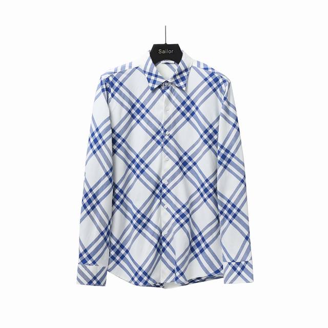 Real Shot Details + Size Chart Burberry New Check Twill Long-Sleeve Striped Shir
