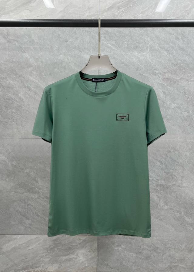 Zegna 2025 Spring/Summer New Arrival - Latest Short-Sleeve Crew Neck T-Shirt, H