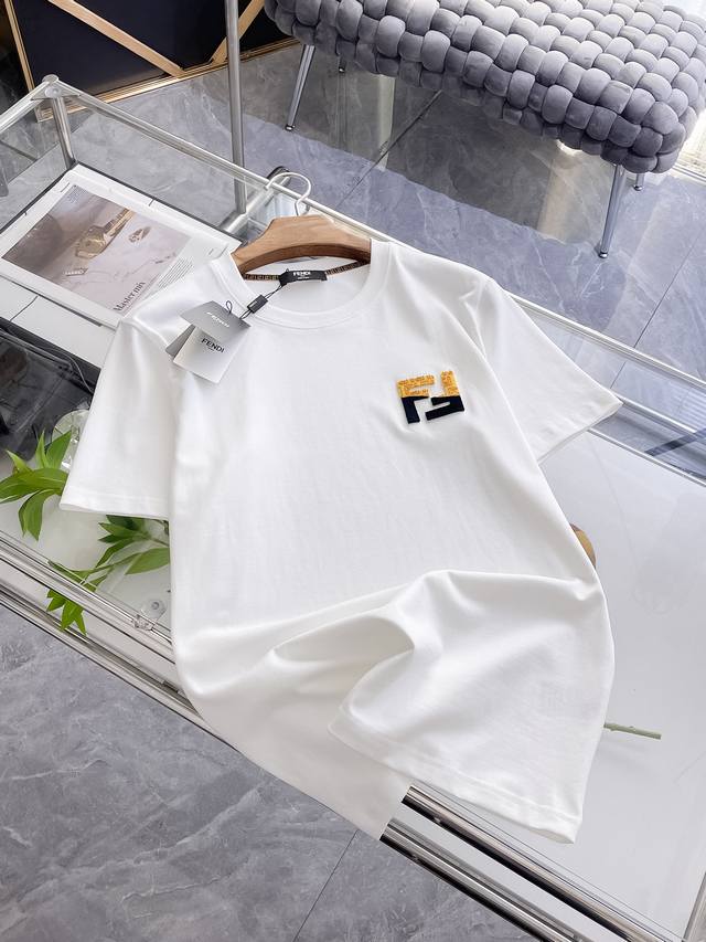 Fd Fendi 2025 Spring/Summer New Arrival: Fashionable and classic crew neck short