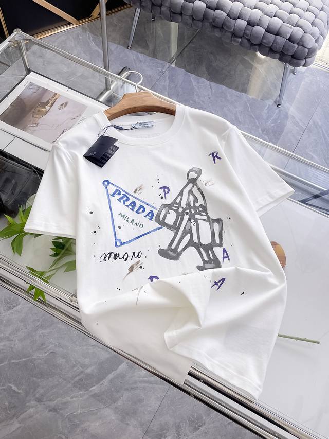 pd Prada 2025 Spring/Summer New Arrival: Fashionable and classic crew neck short