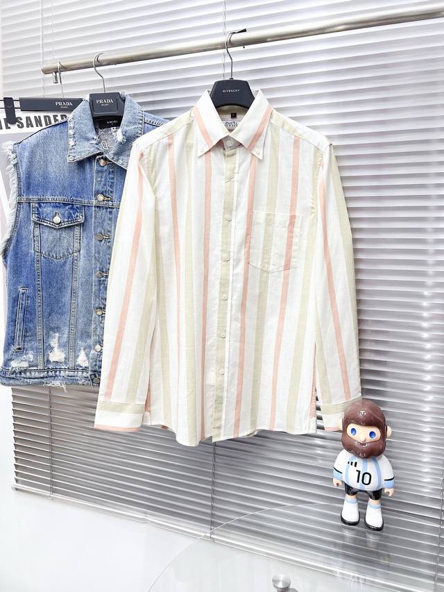 Hermes 2025 Men's Shirt, Business Casual Slim Fit! Suitable for both business an