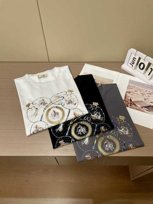 H 2025 Spring/Summer New Arrival Classic Versatile Crew Neck Short Sleeve T-Shir