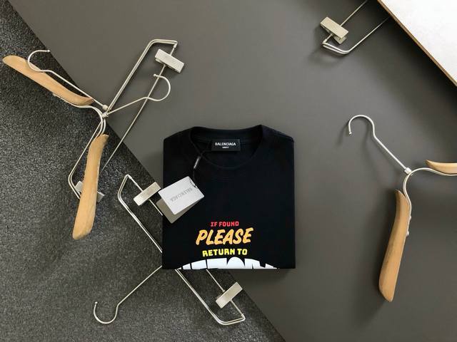 Balenciaga 2025 Spring/Summer Newest Crew Neck Fashion Short-Sleeve T-Shirt, sa