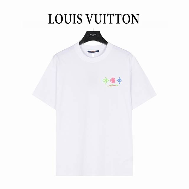 Lv 2025 Spring/Summer New Arrival Men's Crew Neck Short-Sleeve T-Shirt with Luxu