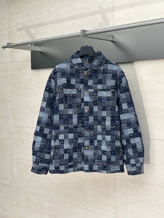 LV Louis Vuitton 25SS Fall/Winter Nigo Collaboration Jacquard Checkered Denim Ja