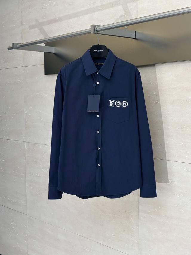 LV Louis 25Fw New Portrait Print Nigo Collaboration Long-Sleeve Shirt Collared L