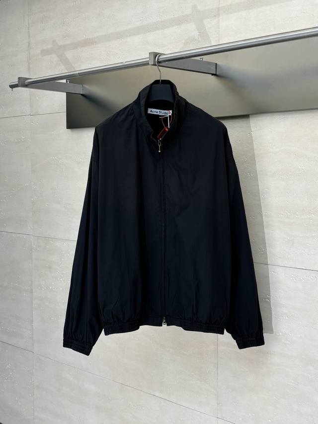 Acne Studio* Distressed Color-Blocked Logo Zipper Jacket Custom-made iridescent