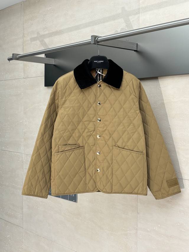 Burberry* Burberry 2025 New Retro Diamond Quilted Jacket The diamond quilting pa