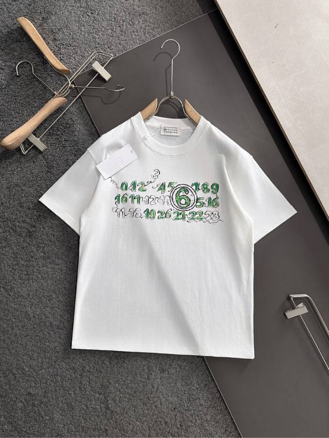 Mm6 2025 Spring/Summer Newest Crew Neck Fashion Short-Sleeve T-Shirt, Same as Of