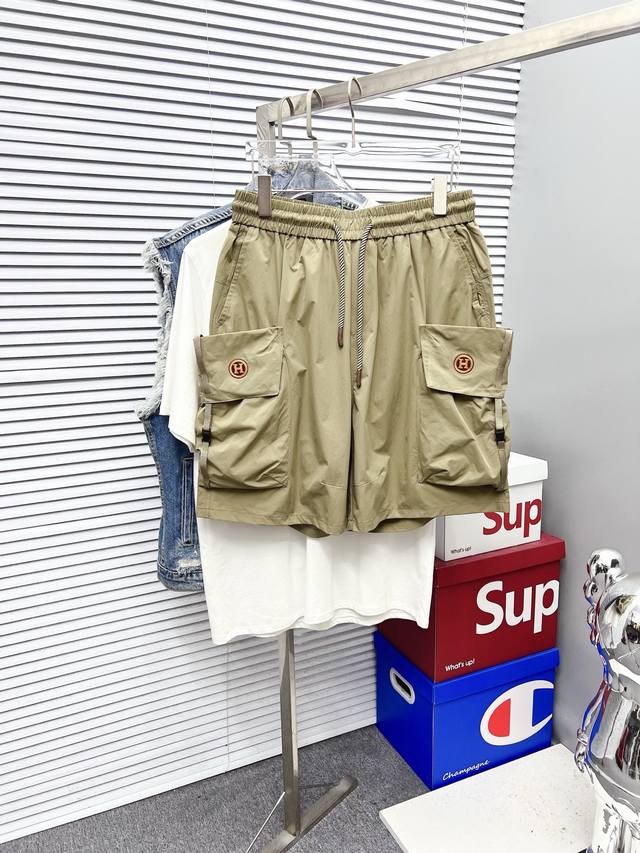 Hermes 2025 Summer New Men's Casual Shorts, High-End Custom-Made Summer Casual