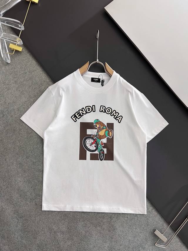 Fendi 2025 New Arrival - Latest Short-Sleeve Crew Neck T-Shirt, High-End Custom
