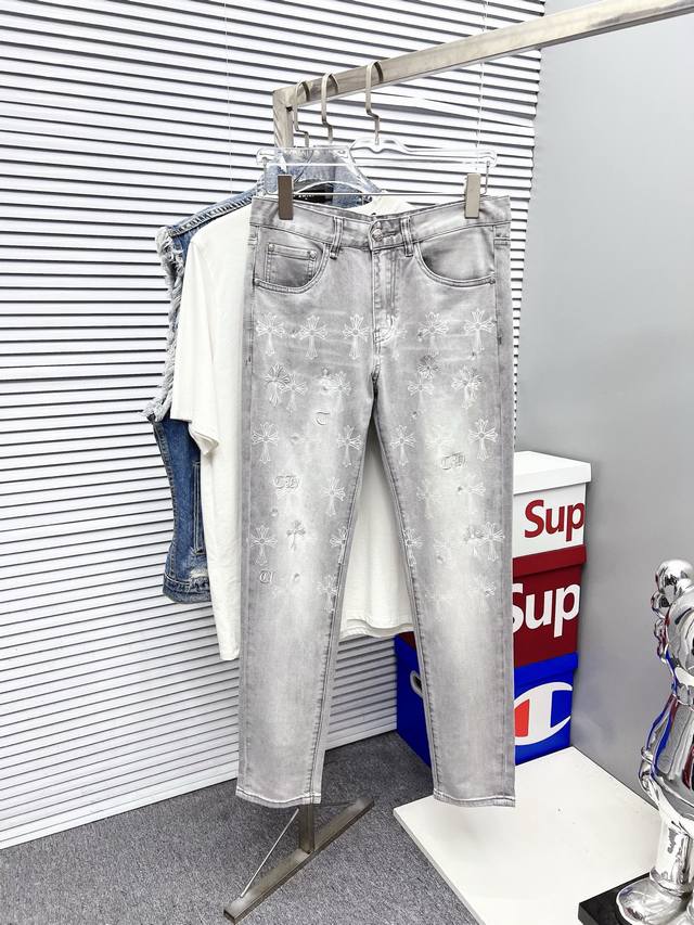 Chrome Hearts Men's Denim Jeans, officially announced in the catalog and poster