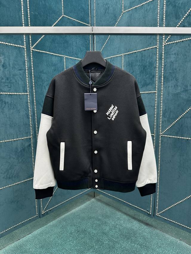 L'Vuitton's new 25Ss baseball-style belted jacket is crafted from soft cotton kn