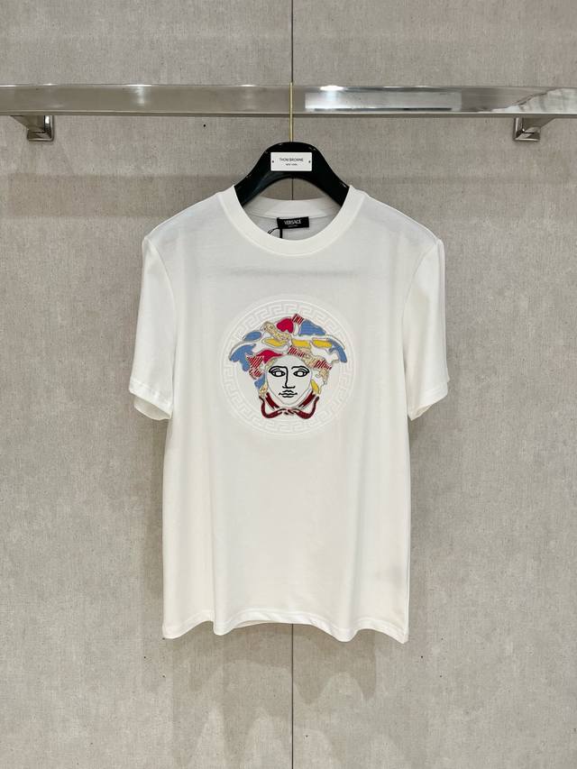 Versace 25Ss Spring/Summer New Arrival - Latest Short-Sleeve Crew Neck T-Shirt,