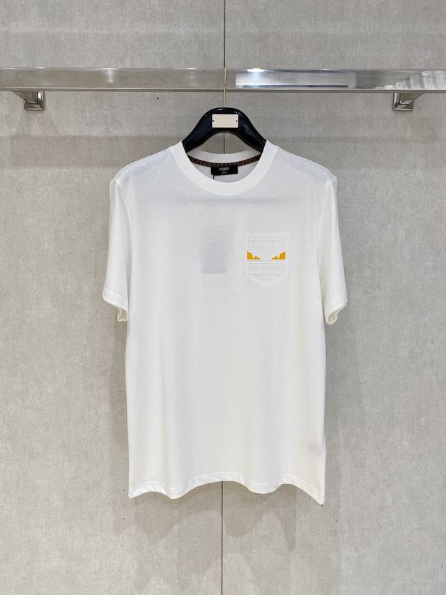 Fendi 25Ss Spring/Summer New Arrival - Latest Short-Sleeve Crew Neck T-Shirt, Hi