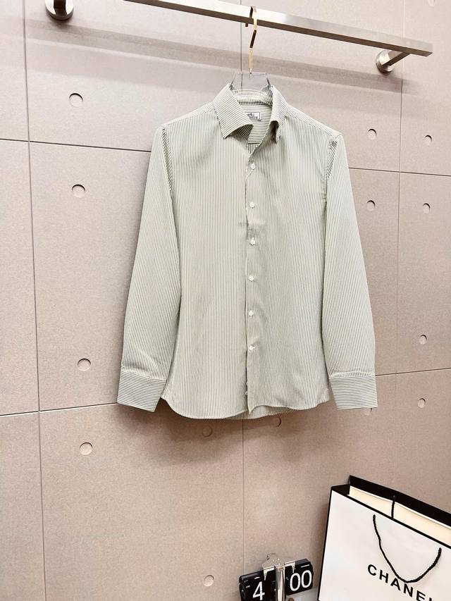 Hermes 25Ss new long-sleeved shirt, overall luxurious and sophisticated, with i