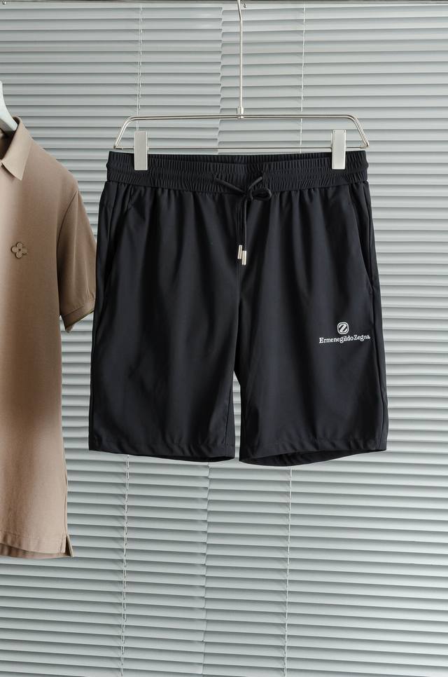New# Ze# : Gna . Zegna 2025Ss Lightweight Nylon Men's Drawstring Shorts#High-end