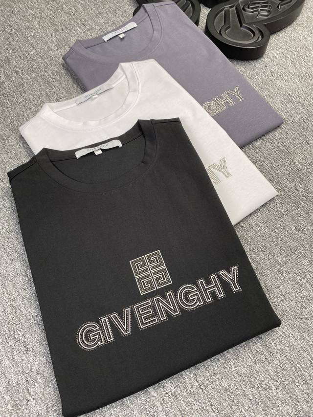Givenchy 2025 Spring/Summer High-Quality Mercerized Cotton Short-Sleeve T-Shirt,