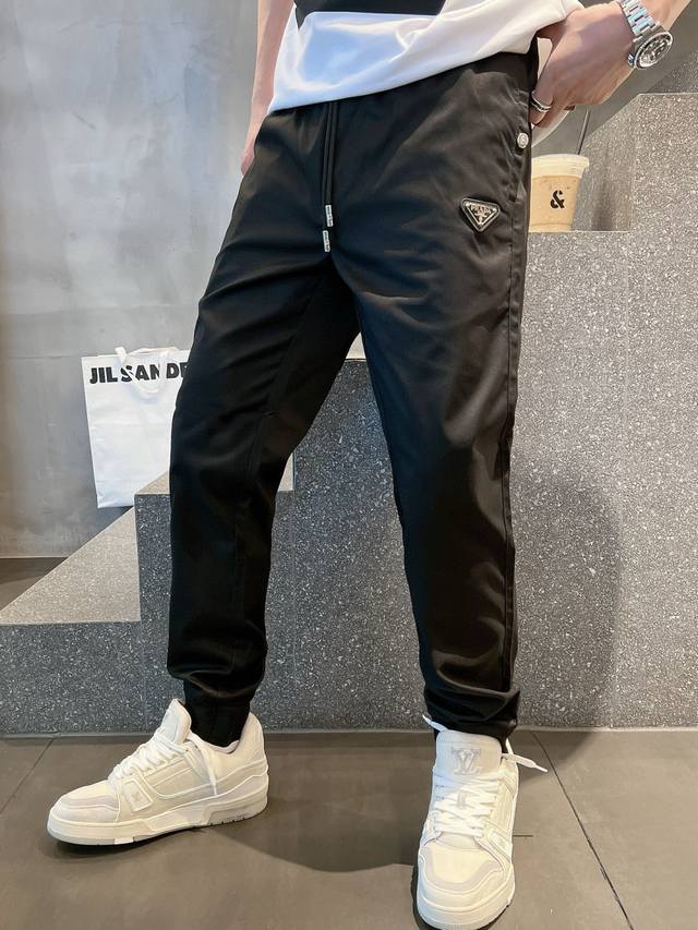 p's latest 2025Ss classic casual sweatpants, high-end quality, featuring the bra