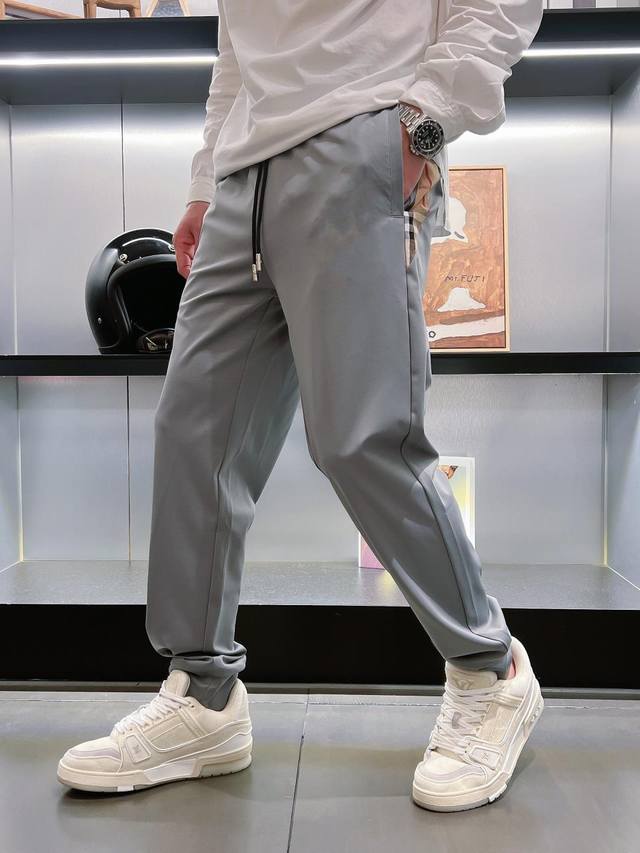 Bbr Burberry 2025 Spring/Summer New Fashion Casual Pants, classic plaid patchwor