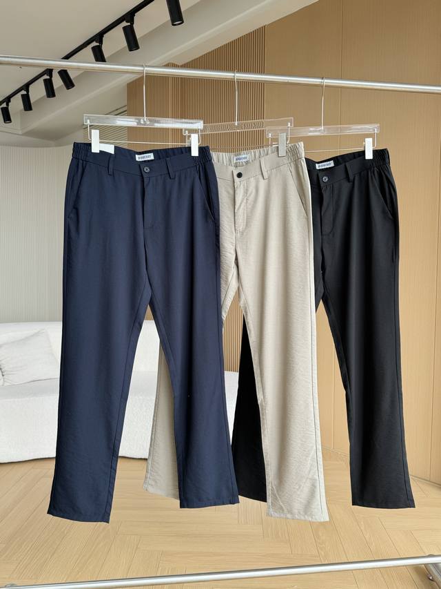 Burberry Men's Straight Leg Casual Pants with Embossed Edges (DDD) New style, ve