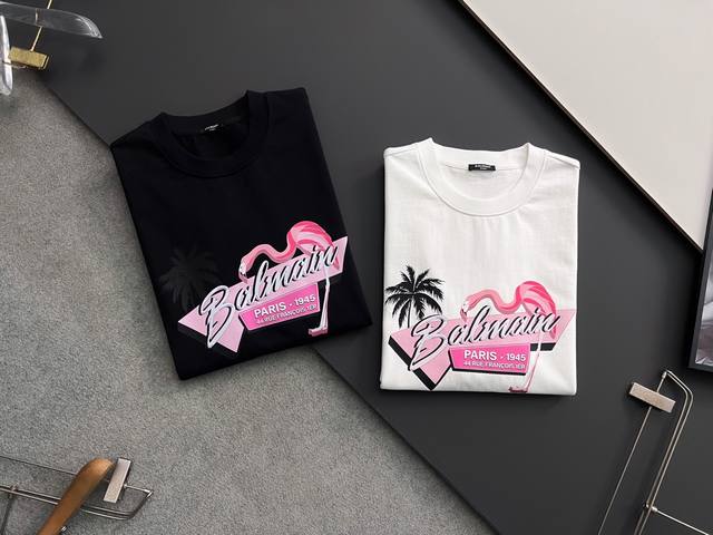 High-end quality, always in stock! Balenciaga 2025 newest short-sleeved crew ne