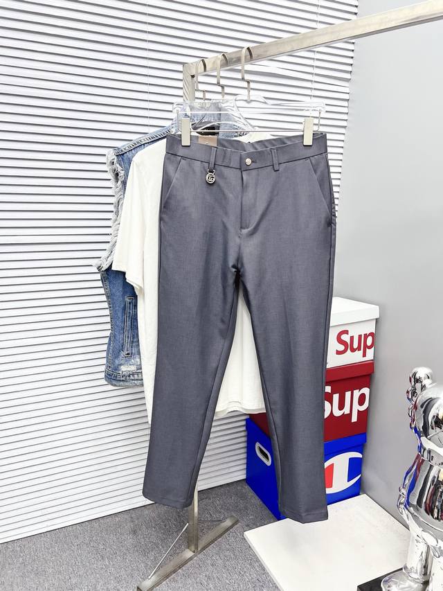 Gucci casual cropped trousers, Spring/Summer 2025 new style, high-end custom-mad