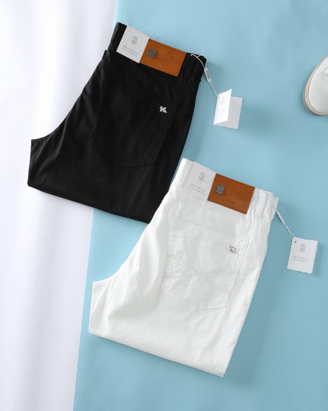 Brunello C 25Ss Spring/Summer New Arrival: Fine-spun twill cotton five-pocket ca