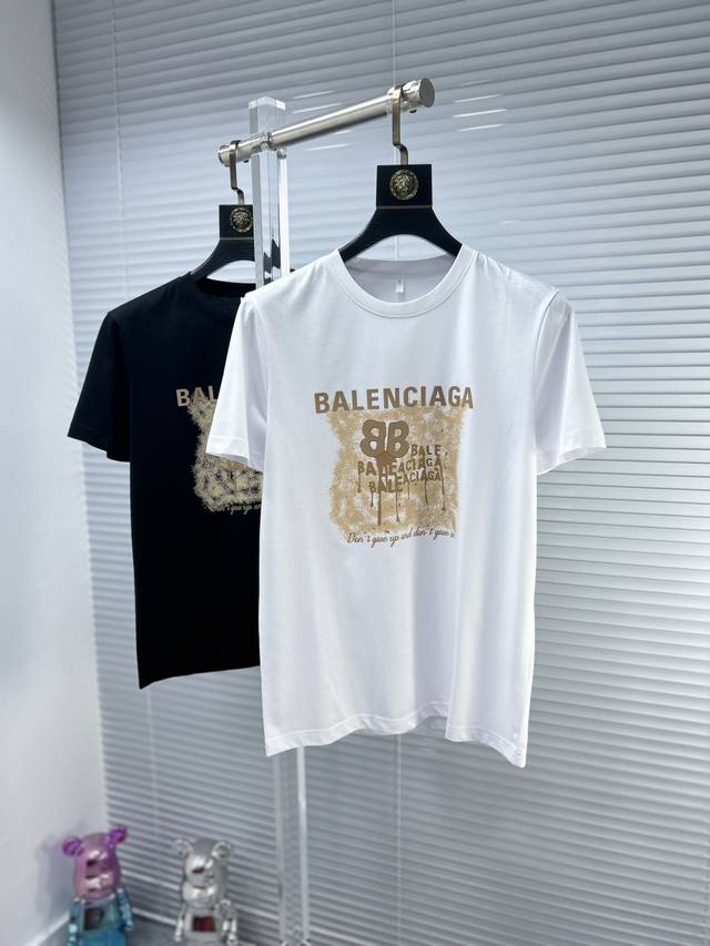 Fits up to 240 lbs Bbr* Balenciaga Spring/Summer 2024 new silk-finish short-sle