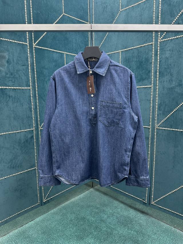 Lp 25Ss New Evie Half-Wide Collar Button-Up Shirt, Long Sleeve, High Quality! Si