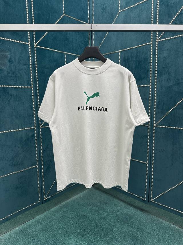 Paris 25Ss New Paris Collaboration Puma T-Shirt, Crew Neck, Loose Fit, High Vers