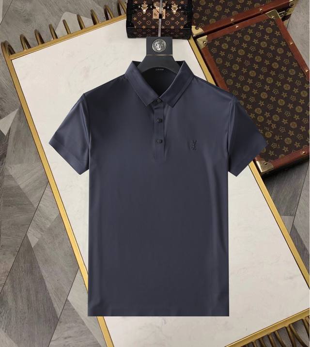 Saint Laurent New Arrival! 2025Ss Summer New Men's Polo Shirt with Letter Logo!