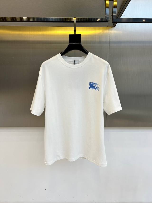 Burberry, 2025 Spring/Summer Men's Crew Neck Short-Sleeve T-Shirt. Made from im