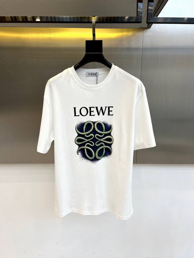 Loewe, 2025 Spring/Summer Men's Crew Neck Short-Sleeve T-Shirt. Made from impor