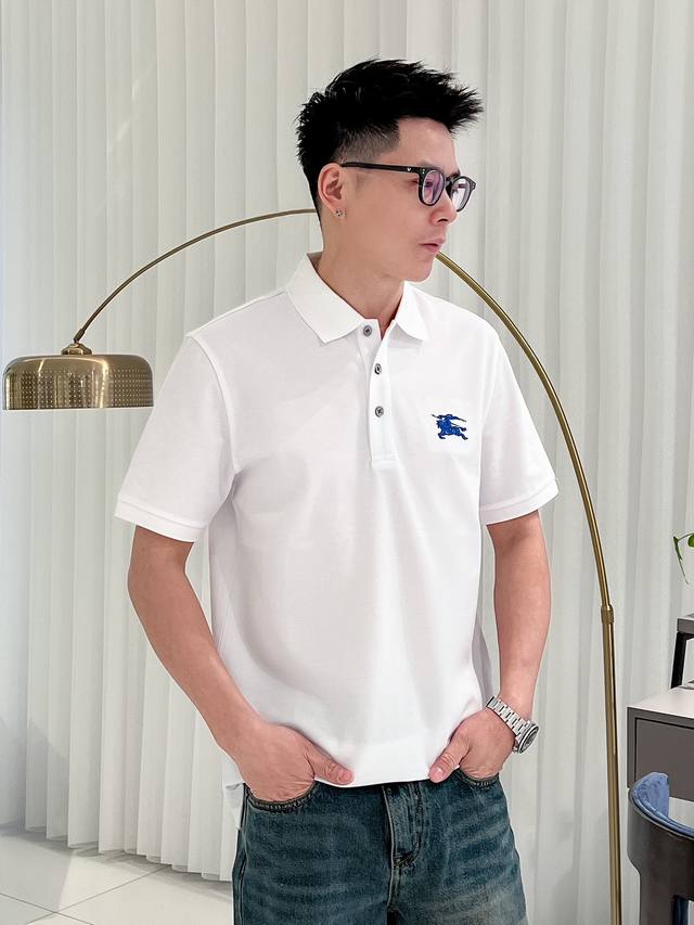 Burberry 2025Ss Summer New Arrival Men's Polo Shirt with Embroidered Logo! A cl
