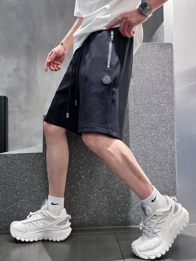 Mon 25Ss New Space Cotton Air Layer Casual Shorts, All Hardware and Accessories