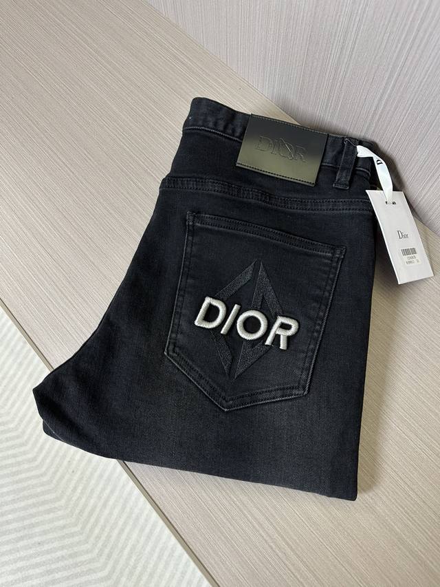 Cd Dijia 25Fw Spring/Summer New Men's Soft High-Stretch Black/Grey Jeans. This s