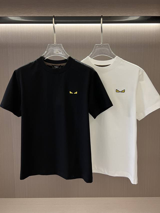 F Fen short-sleeved T-shirt, black, 2025 new style. The classic little monster e