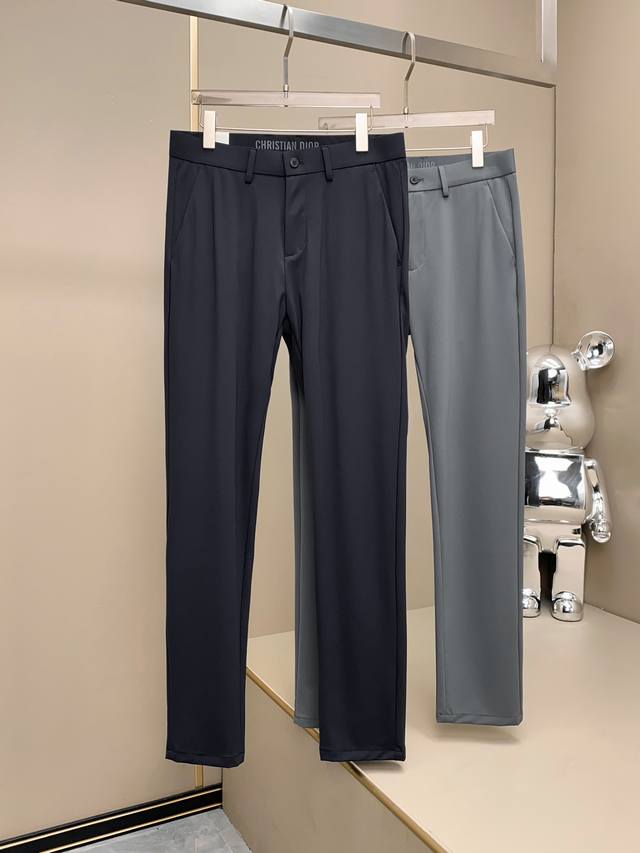 Cd25Ss Spring/Summer New Men's Classic Business Solid Color Trousers. Unpreceden