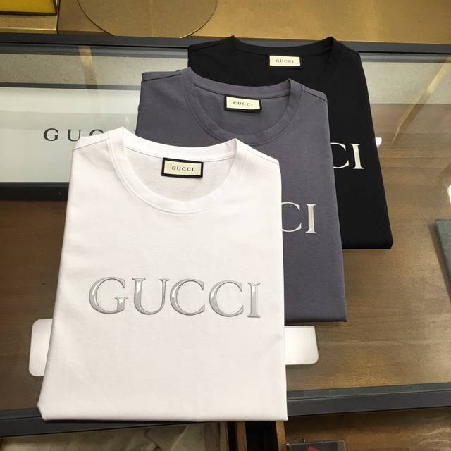 New Arrival Gu Ci 2025 Spring/Summer New Arrival - Latest Short-Sleeve Crew Neck