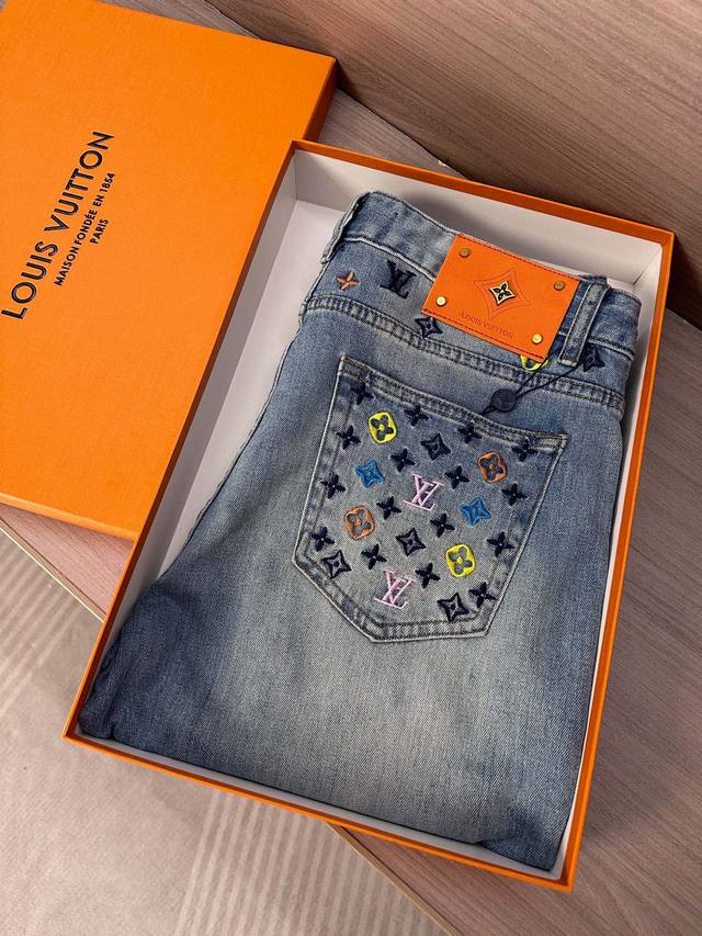 Lv Donkey's Home 25Ss Summer New Jeans, High-end quality, super soft and comfort