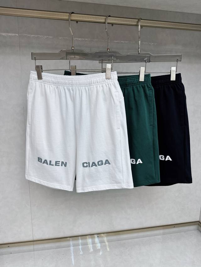 Balenciaga 2025 Summer New Men's Casual Shorts. Made with high-end custom-made