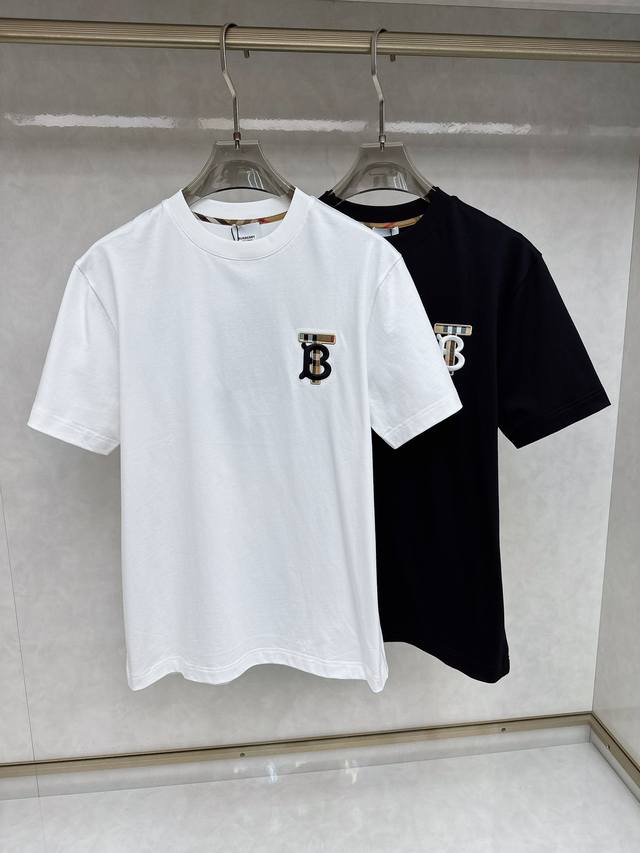 Burberry 2025 Early Spring Newest Short-Sleeve T-Shirt, original label custom f