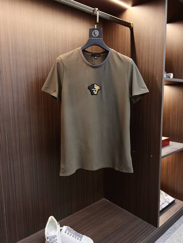 Versace 2025 Spring/Summer New Men's Crew Neck Short Sleeve Shirt Series - Ship