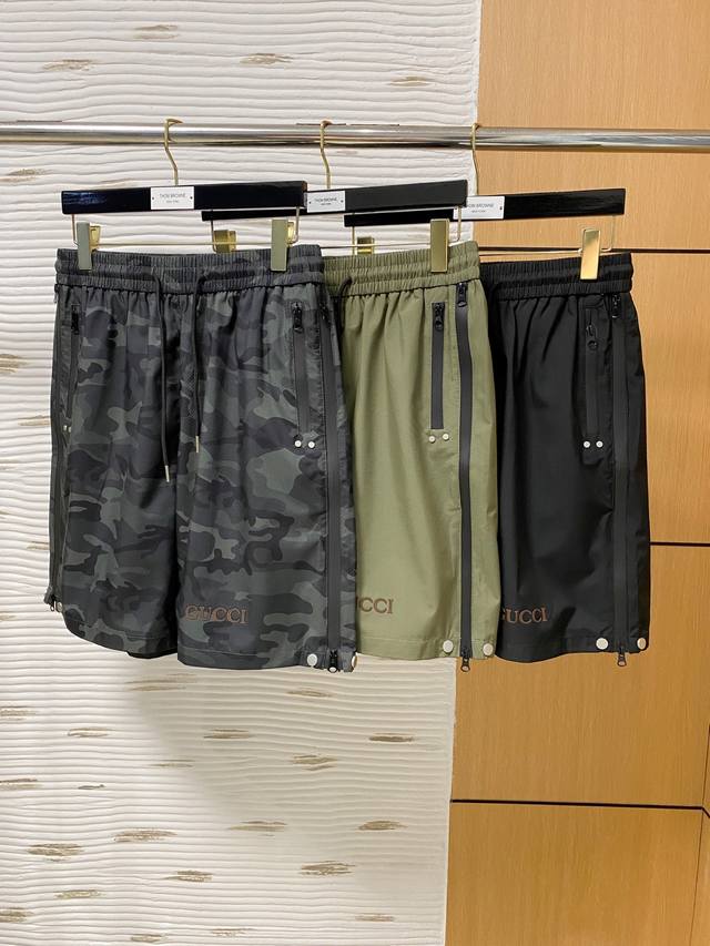 Gucci 2025 Summer New Men's Casual Shorts, High-End Custom-Made Summer Casual Pa