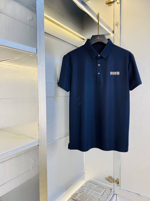 Original quality, fits up to 220 lbs, Dior 2025 latest men's polo shirt with la