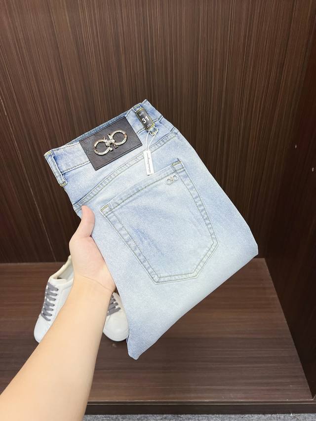 Ferragamo Men's Denim Jeans, officially announced in catalog and posters! Made